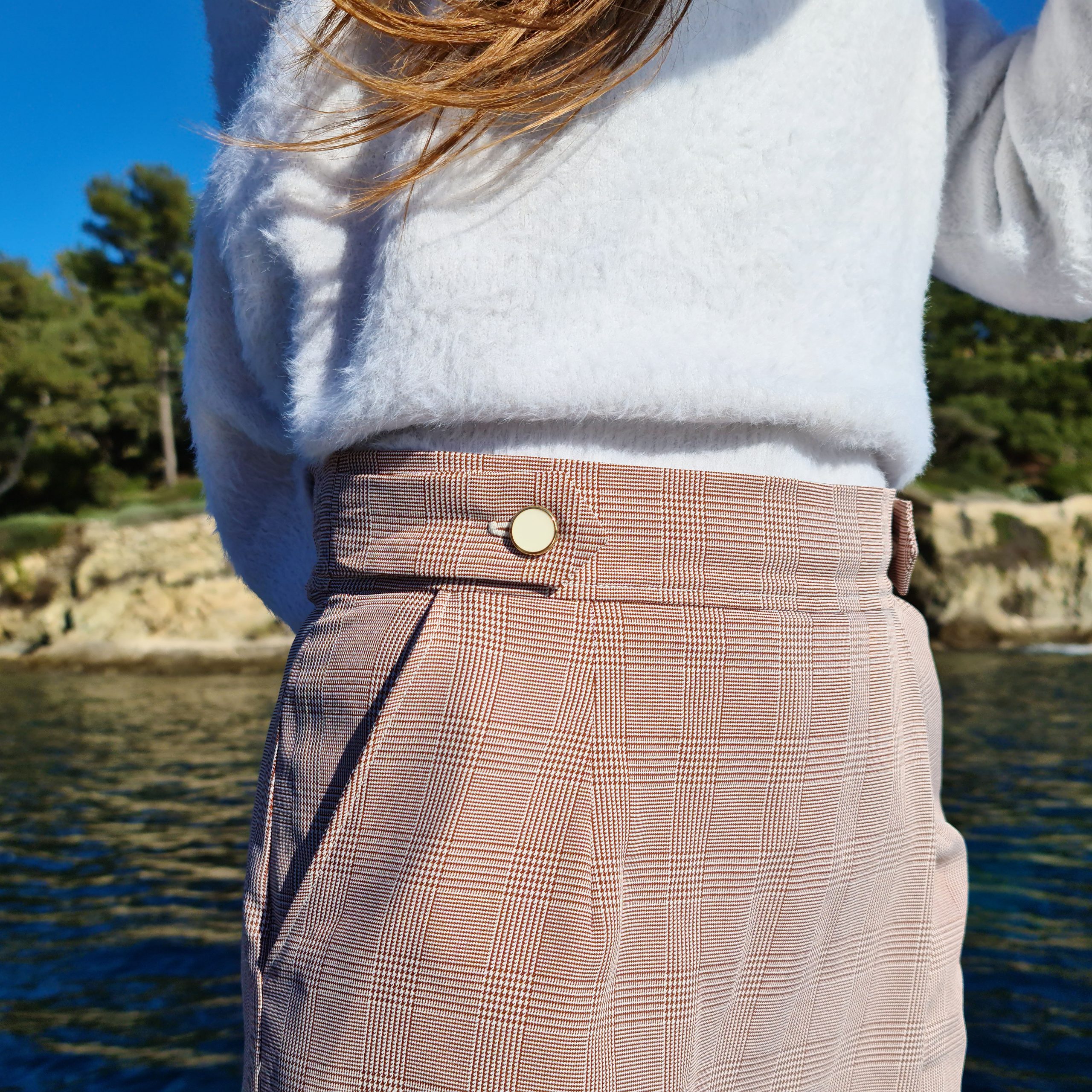 Short Deauville zoom chevron et poche