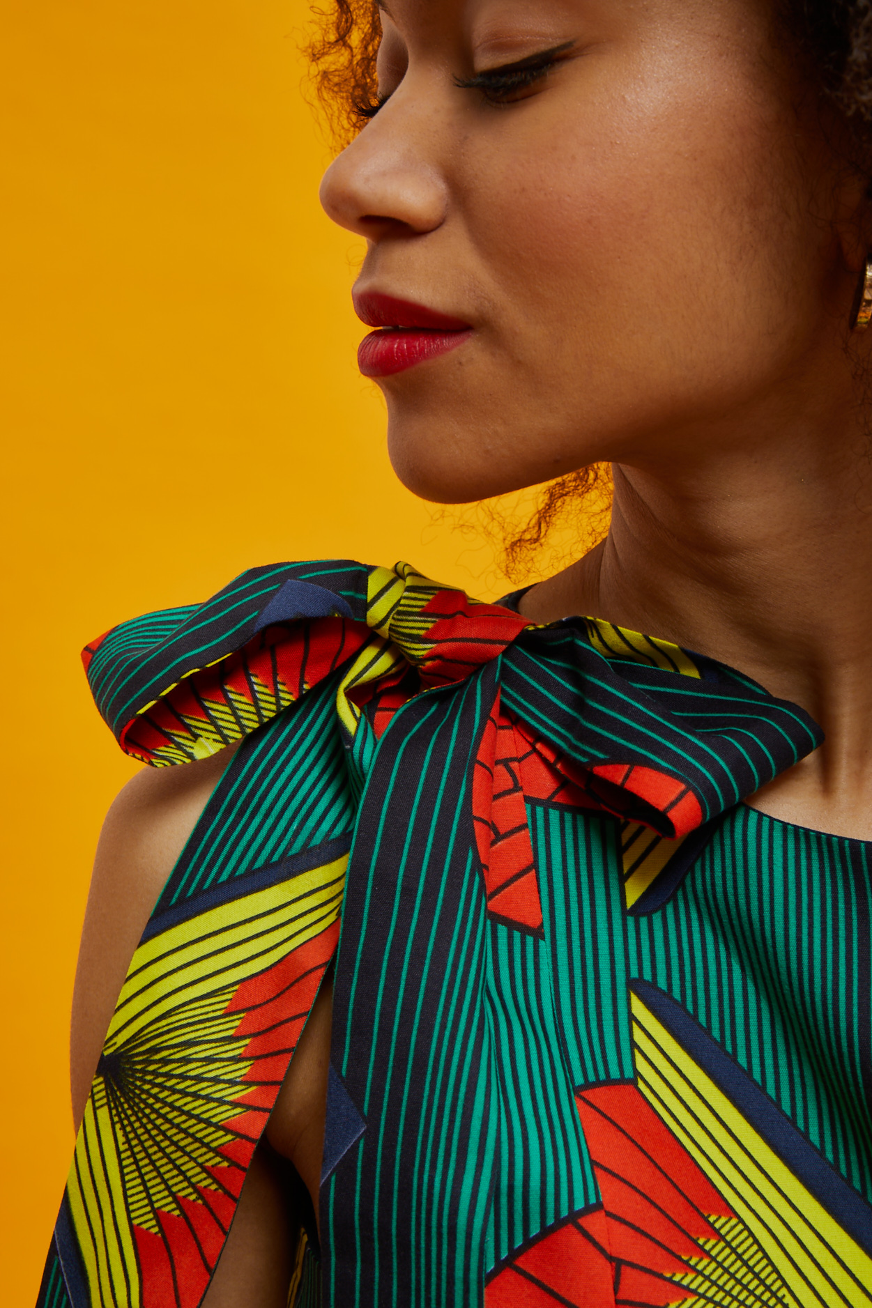 Robe Eva Wax Noeud épaule