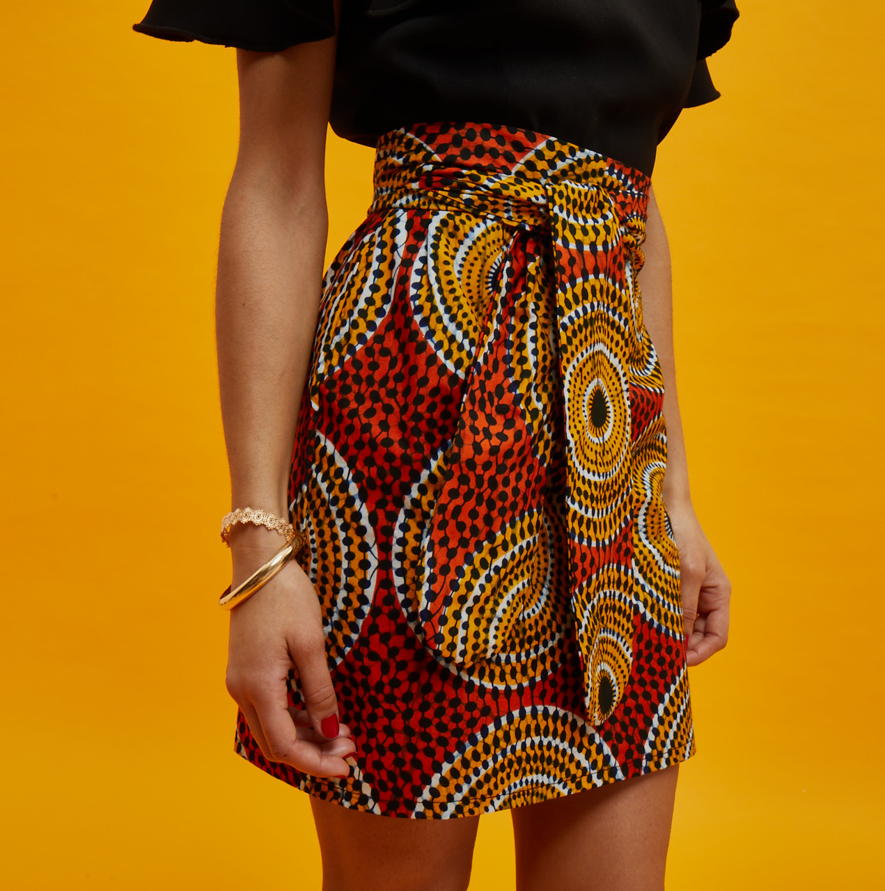 Robe Lucie zoom jupe et ceinture
