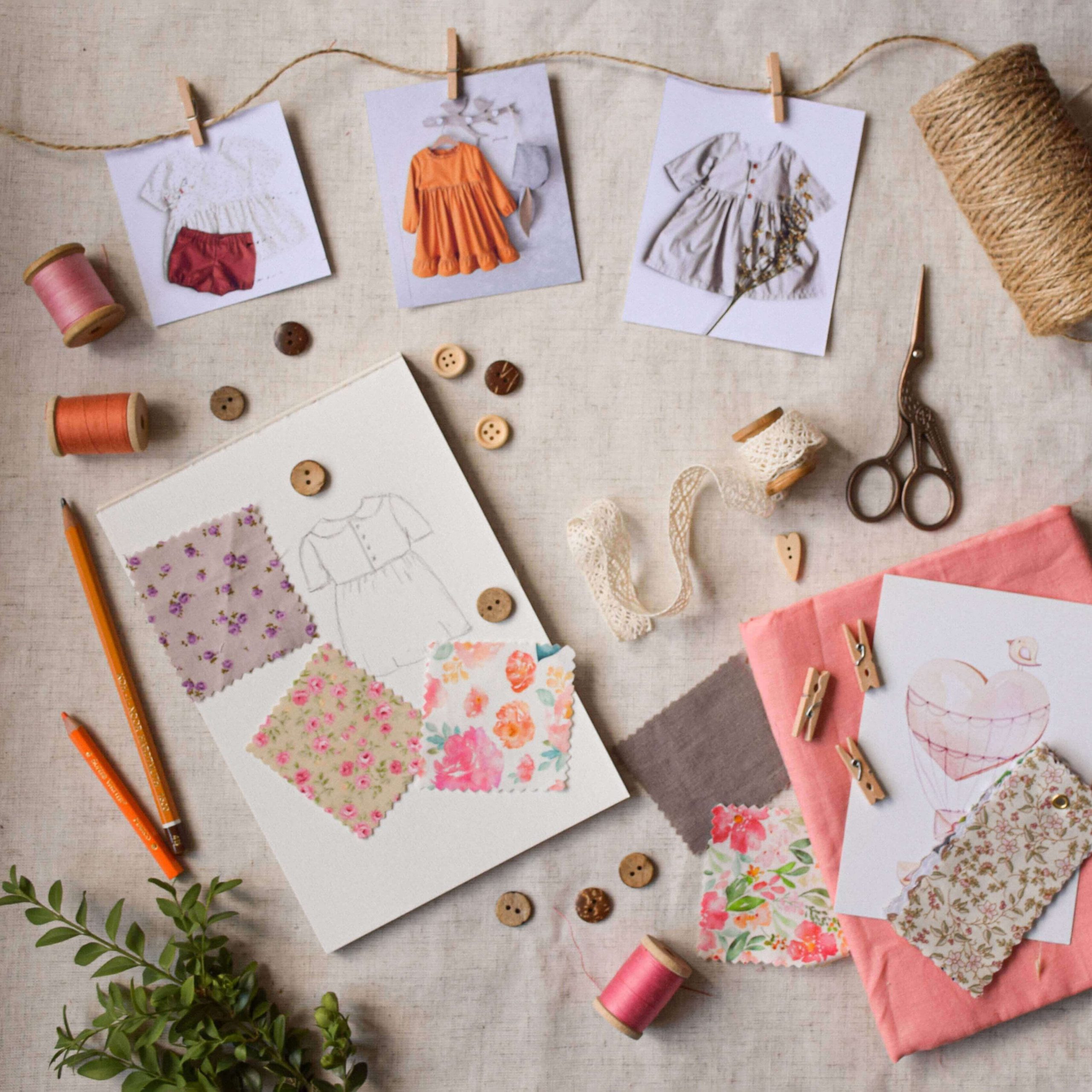 Mood board couture tissu patron