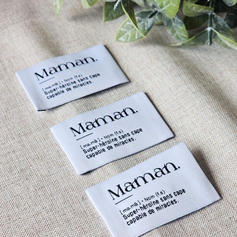 Etiquette à coudre - Maman
