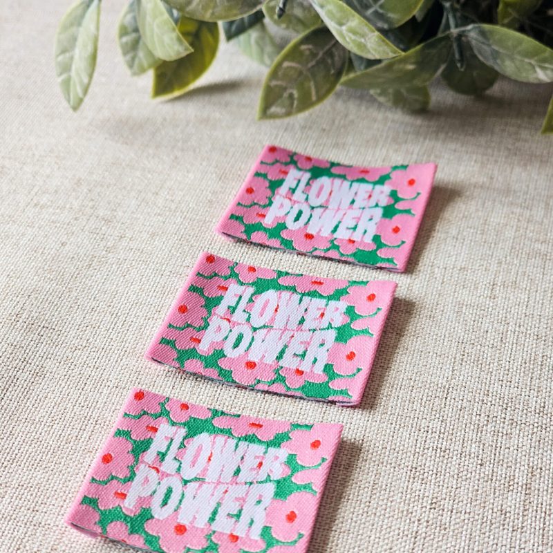 Etiquette à coudre - Flower Power