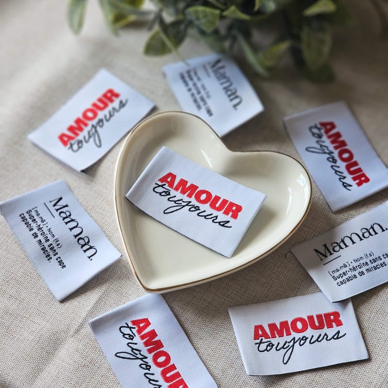 Etiquette à coudre - Amour Toujours